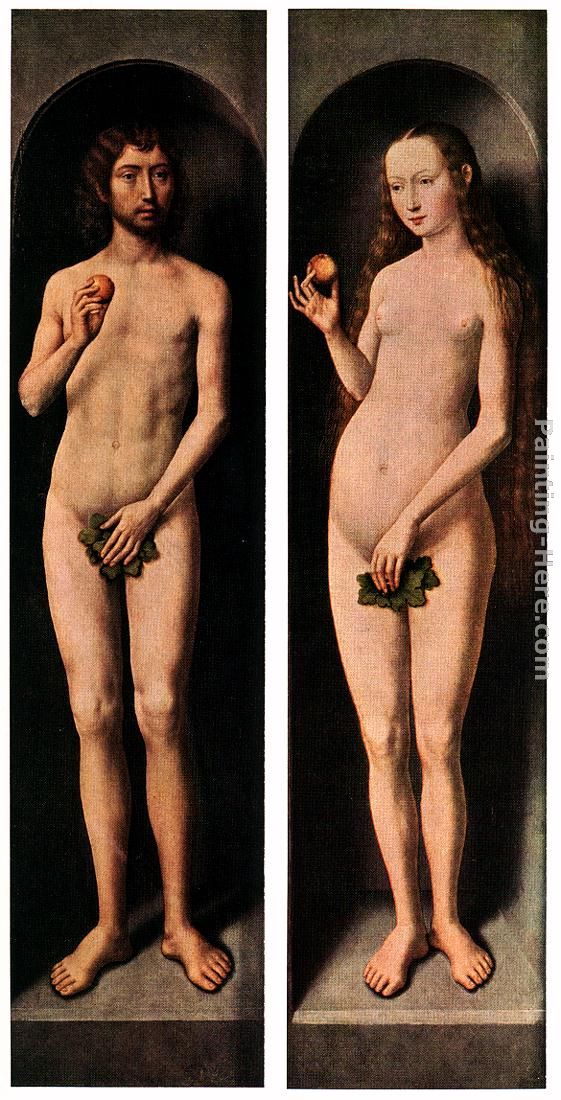 Adam and Eve painting - Hans Memling Adam and Eve art painting